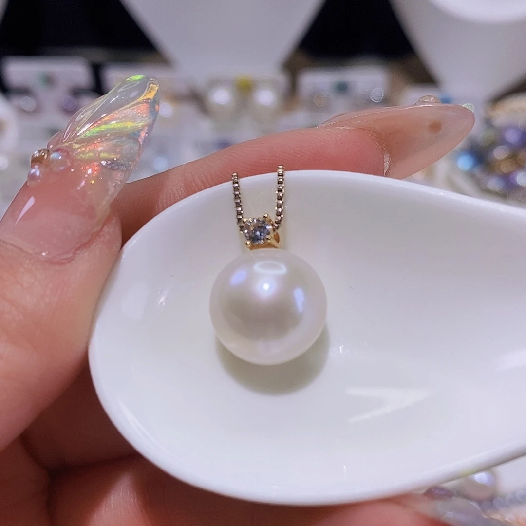 淡水珍珠颈饰银S925镶嵌