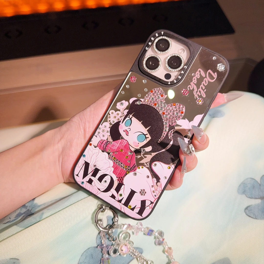 【手工点钻】Uomi网红同款满钻Molly手机壳适用iPhone16prom