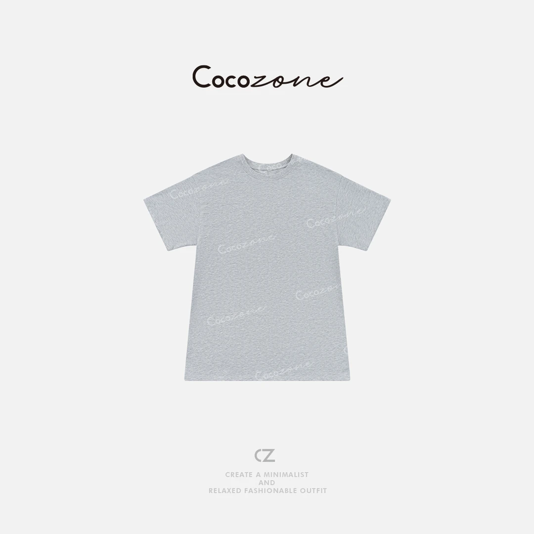 COCO ZONE 刘一一 纯色松弛美别致圆领显瘦短袖T恤 CD1A1122
