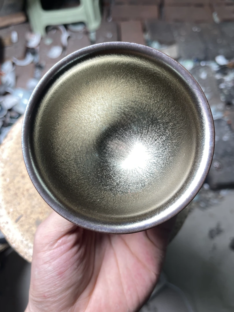 建窑建盏 手工茶器【彩金】A