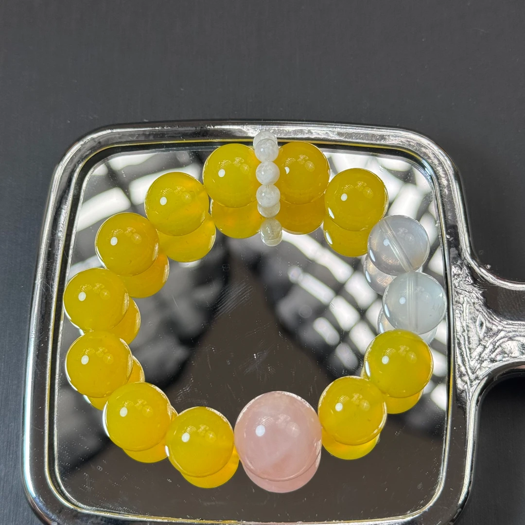 B31 黄玛瑙多宝手链14mm+多样性发一