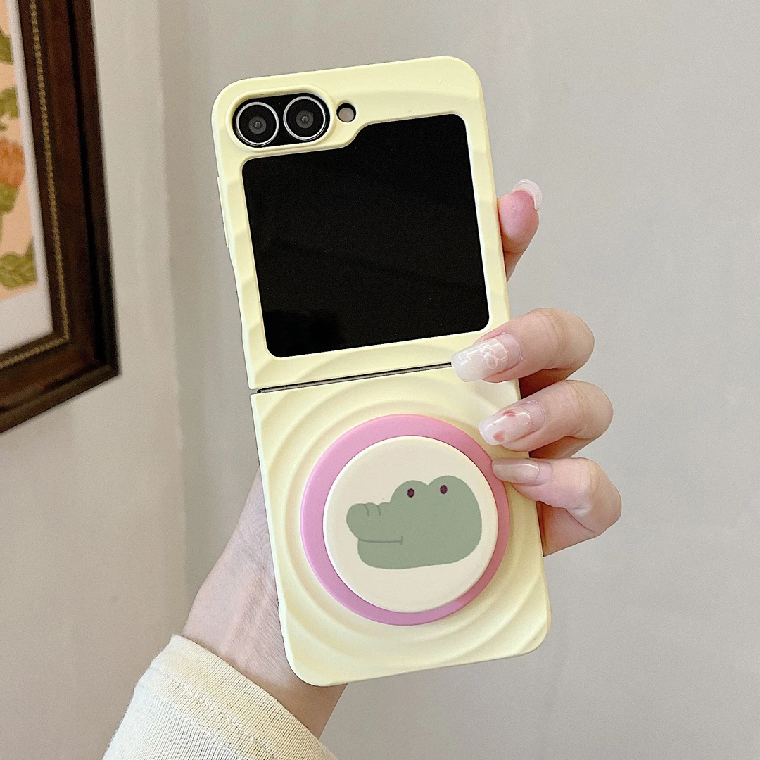 简约高级感适用三星zflip6手机壳小米mixflip折叠华为pocket2支架