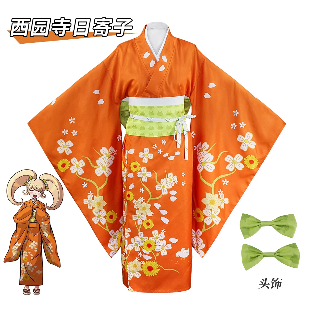 新弹丸论破cos服西园寺日寄子cosplay服装日系和服演出戏服表演服
