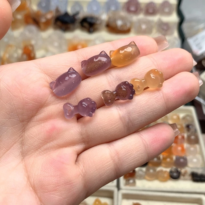 玛瑙/玉髓未镶嵌玛瑙法棍猫/套