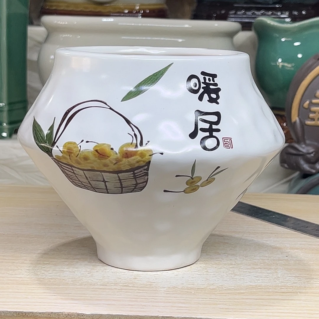 陶瓷绿植多肉微瑕花盆口径11*14