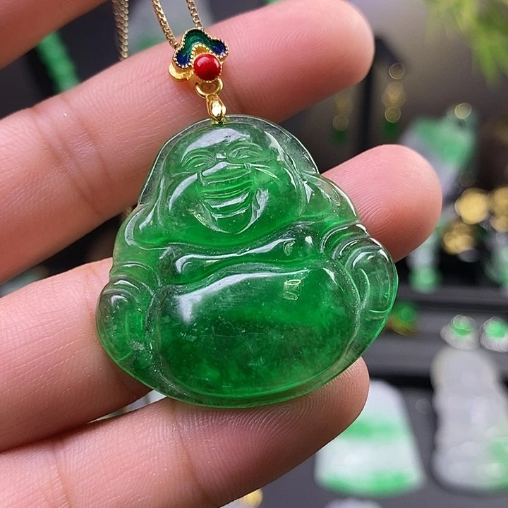 翡翠未镶嵌吊坠(赠链)