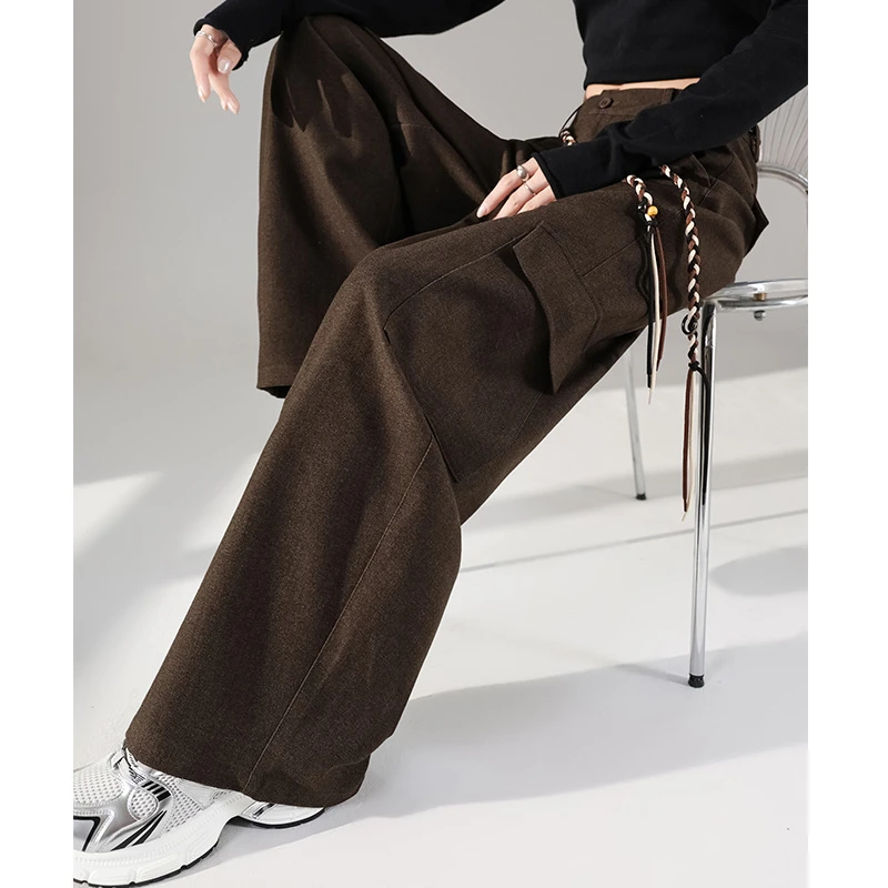 宽松时尚秋冬外穿工装裤阔腿裤休闲裤直筒裤