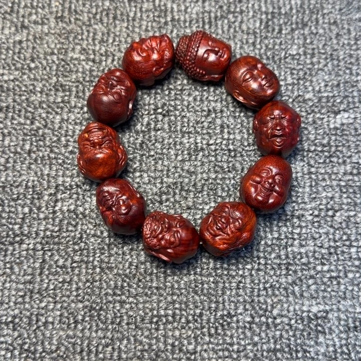 游***生檀香紫檀（小叶紫檀）十八罗汉手串手链