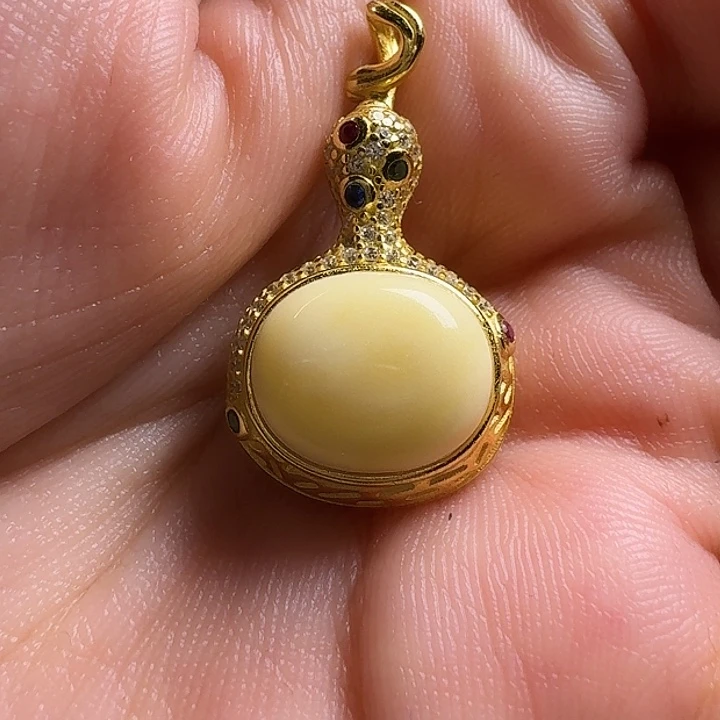 爱***差蜜蜡银S925镶嵌吊坠(不含链)吊坠