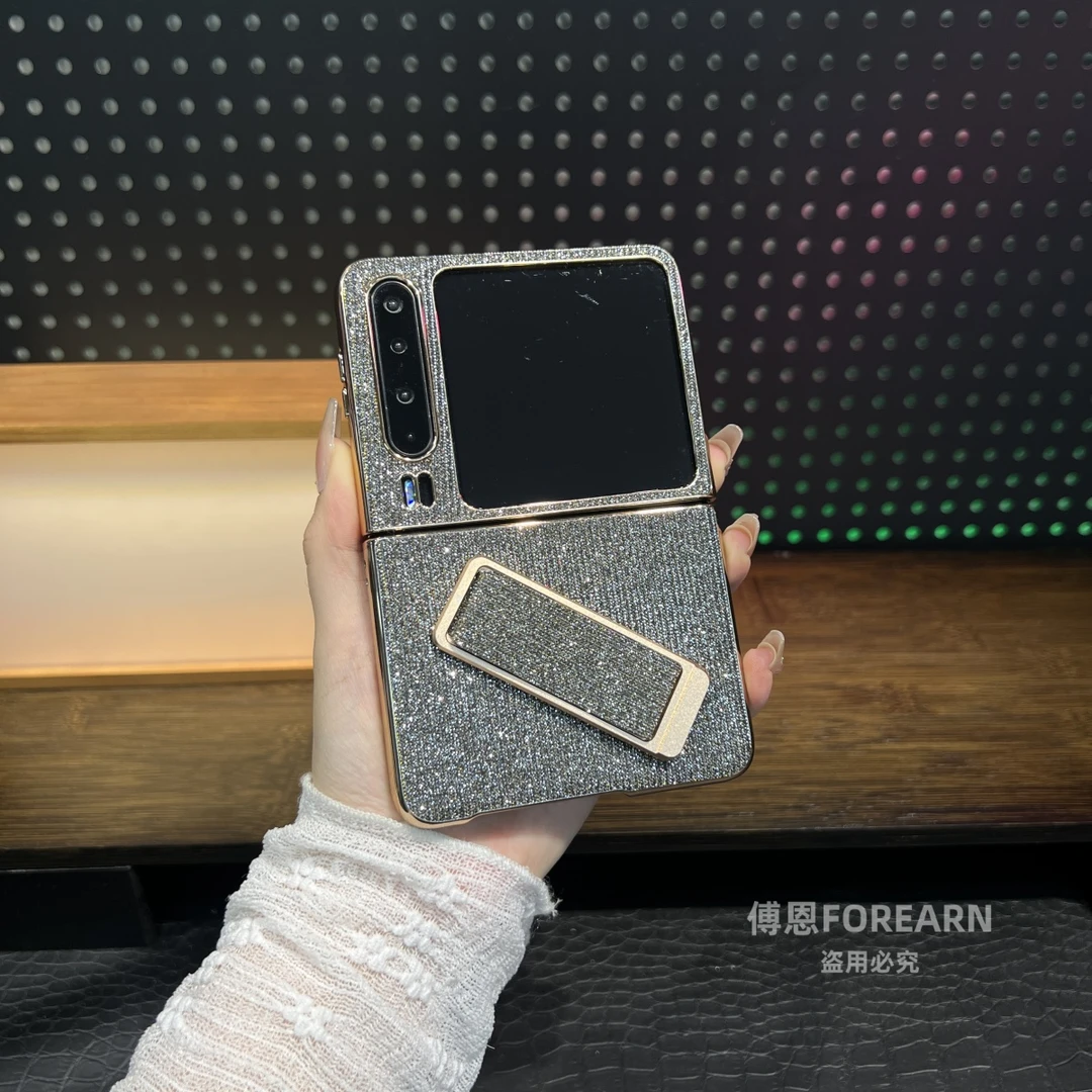 适用于华为PuraX手机壳折叠屏pura x保护套网红闪钻全包防摔奢华