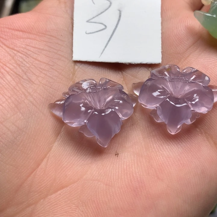 蛇纹石玉耳钉足银镀金镶嵌陌*£