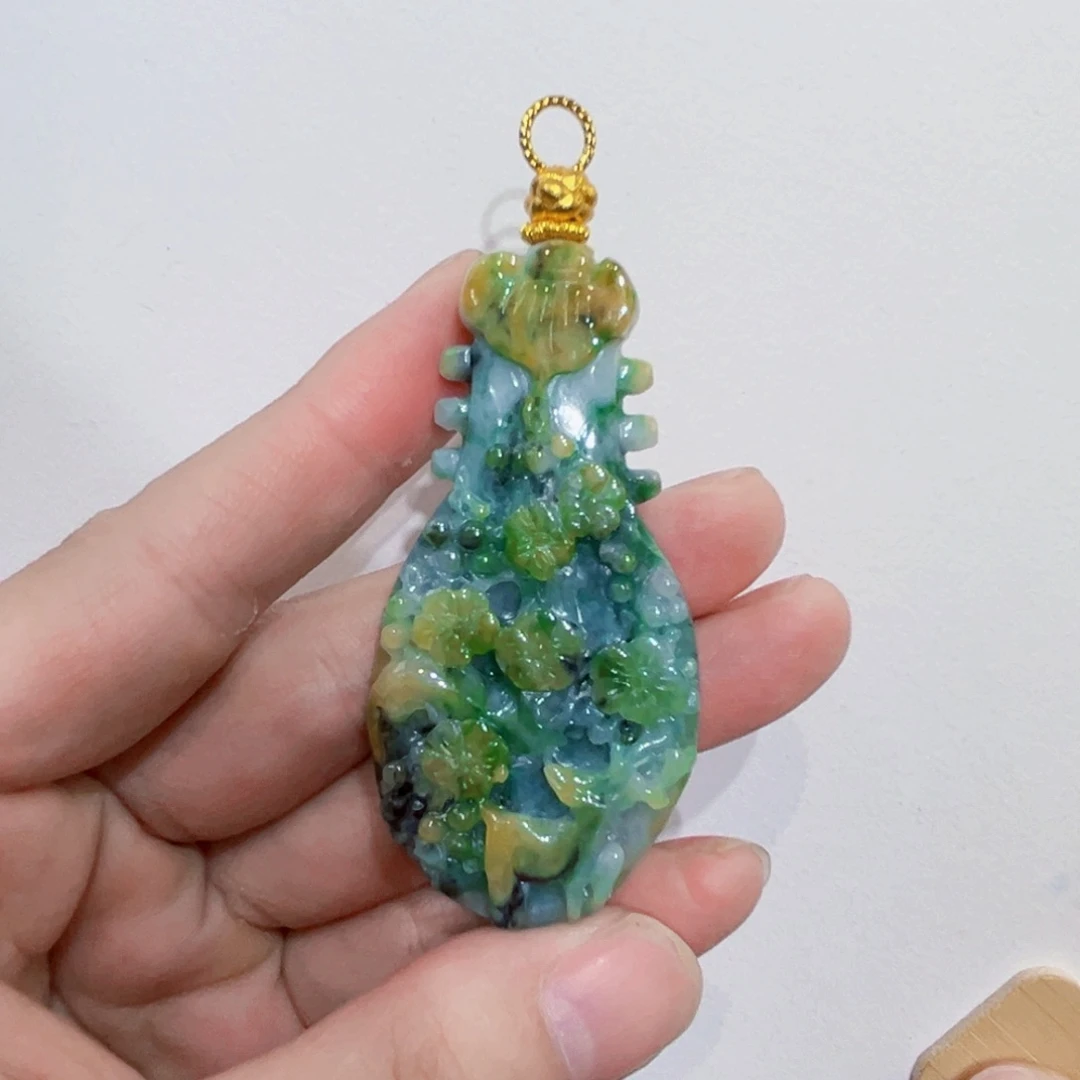 翡翠未镶嵌吊坠(赠链)代编织