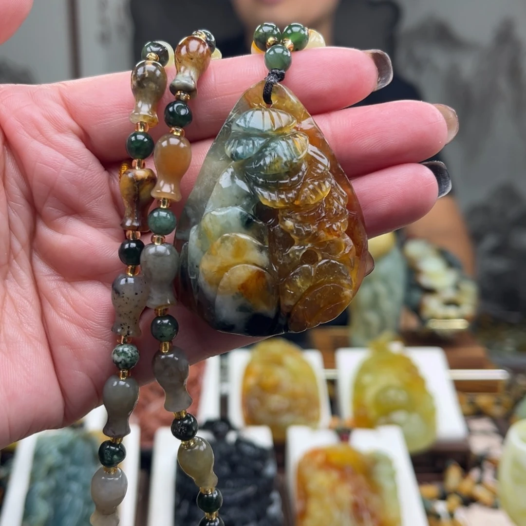 岫玉未镶嵌挂件挂件