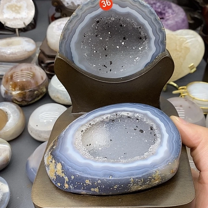 未镶嵌紫晶摆件聚宝盆