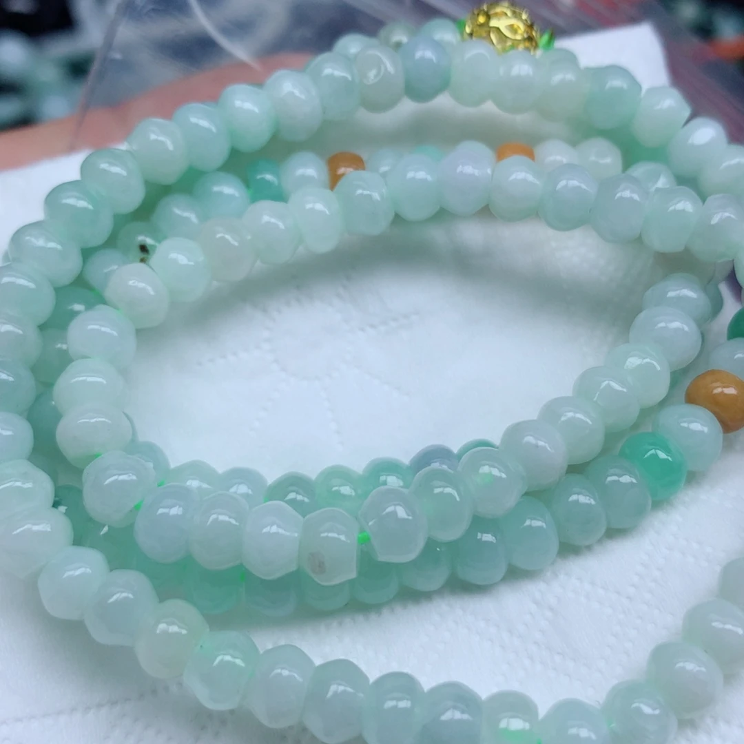 翡翠未镶嵌项链珠珠