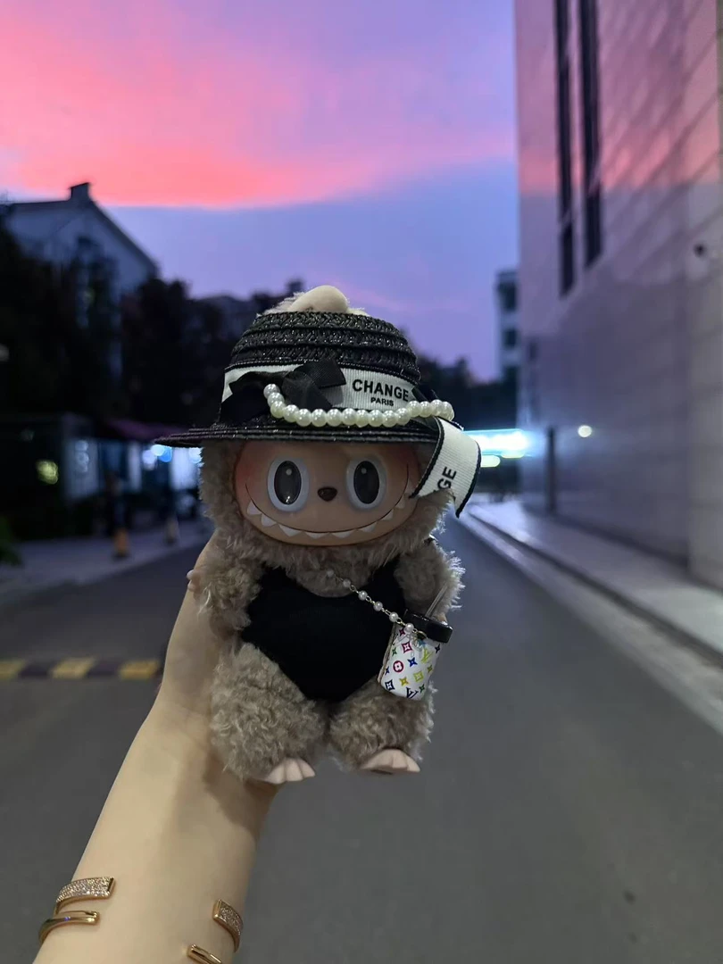 Labubu布布娃衣 比基尼泳衣草帽紧身款 [一二三代通用 仅娃衣]