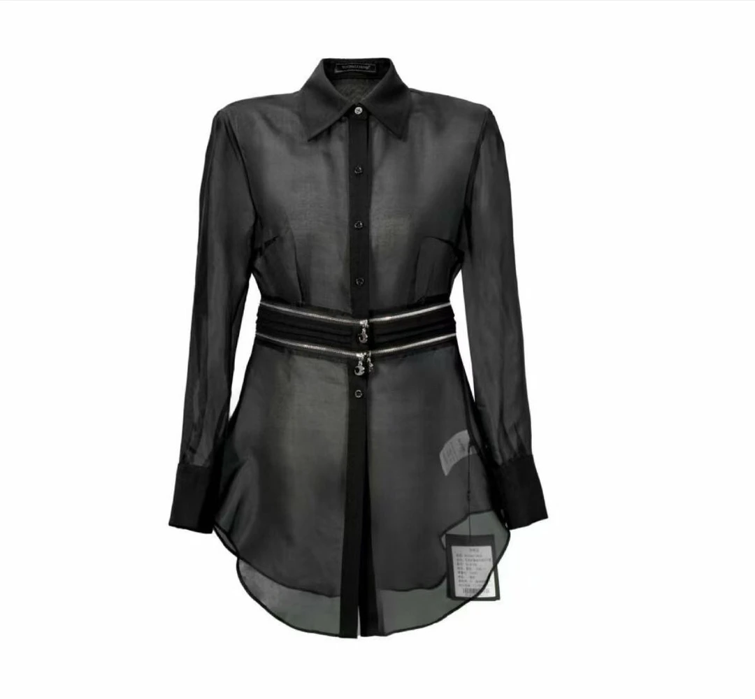 吉美•原创设计师款可拆卸欧根纱外套W1328