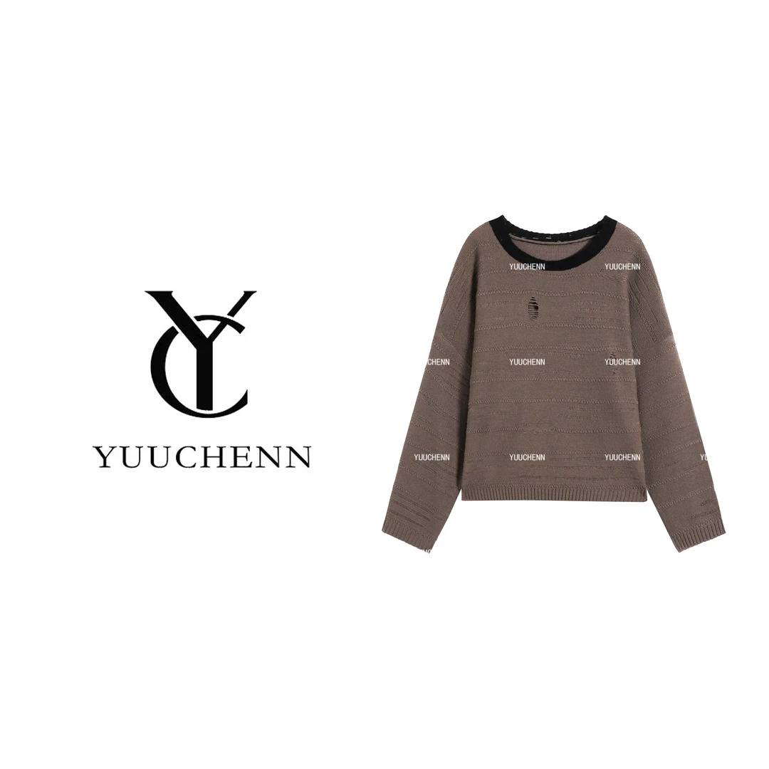 YUUCHENN 镂空宽松型休闲风女INS风毛针织衫针织JYY-C198