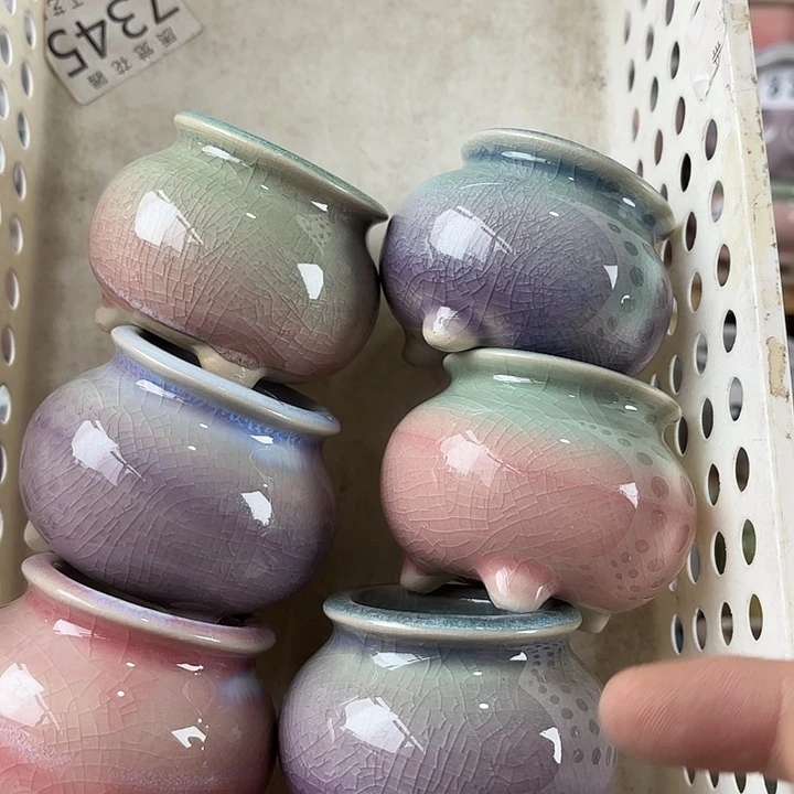 红陶量货/口高深浅搭配发6个