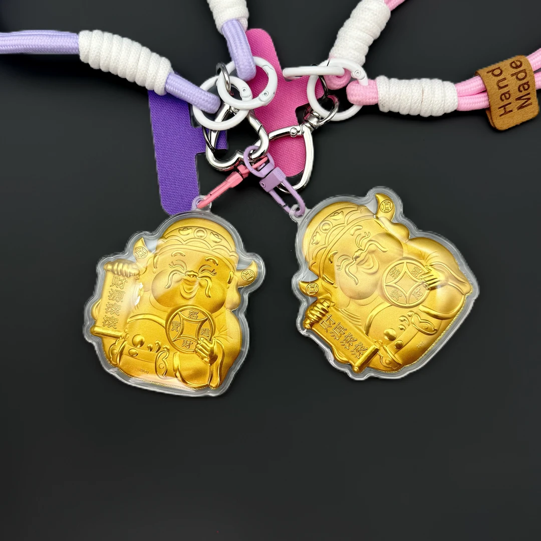 YNPO新款财神系列 含999金挂件钥匙扣可爱手机挂件送朋友节日礼物