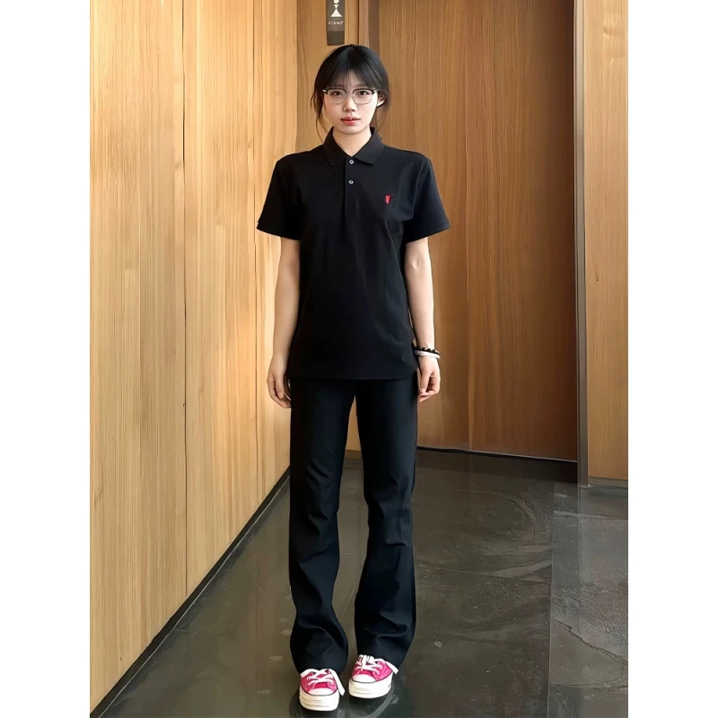 黑色美式冰丝微喇牛仔裤男夏薄款显瘦vibe裤子cleanfit垂感直筒裤
