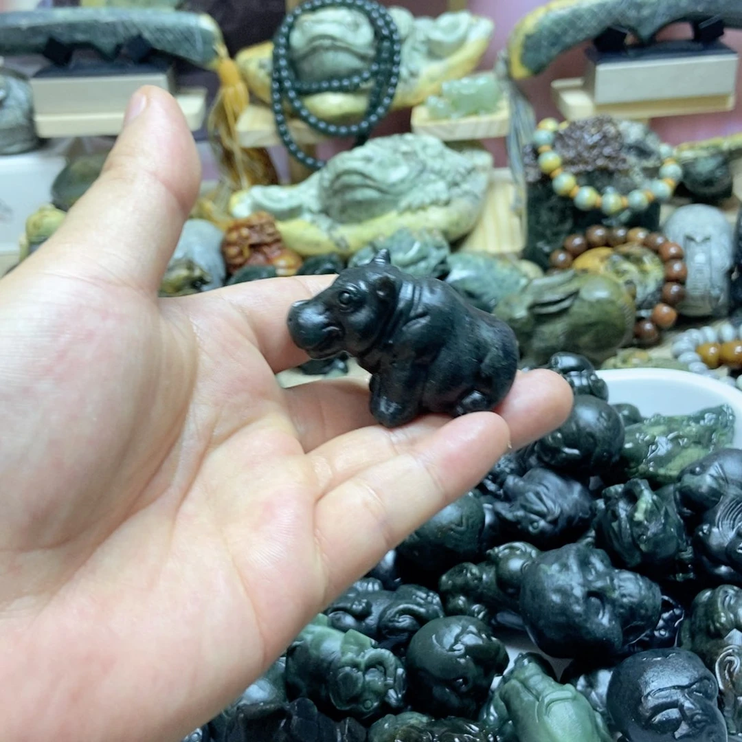 岫岩河磨玉（透闪石质玉）手把未镶嵌西*