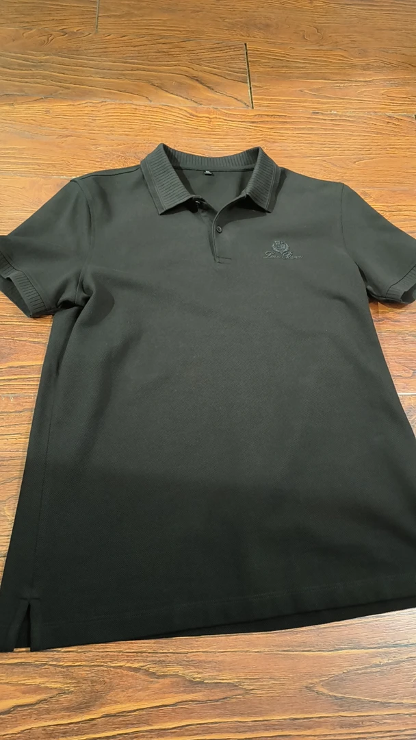 1280男士纯色印花刺绣短polo翻领