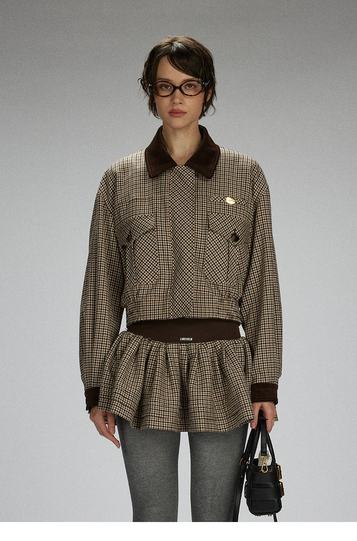 LACERTA 25年秋新品学院风品牌经典羊毛夹克(no退，支持换款换码）