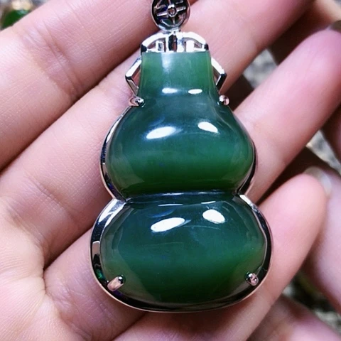 和田玉银S925镶嵌戒指