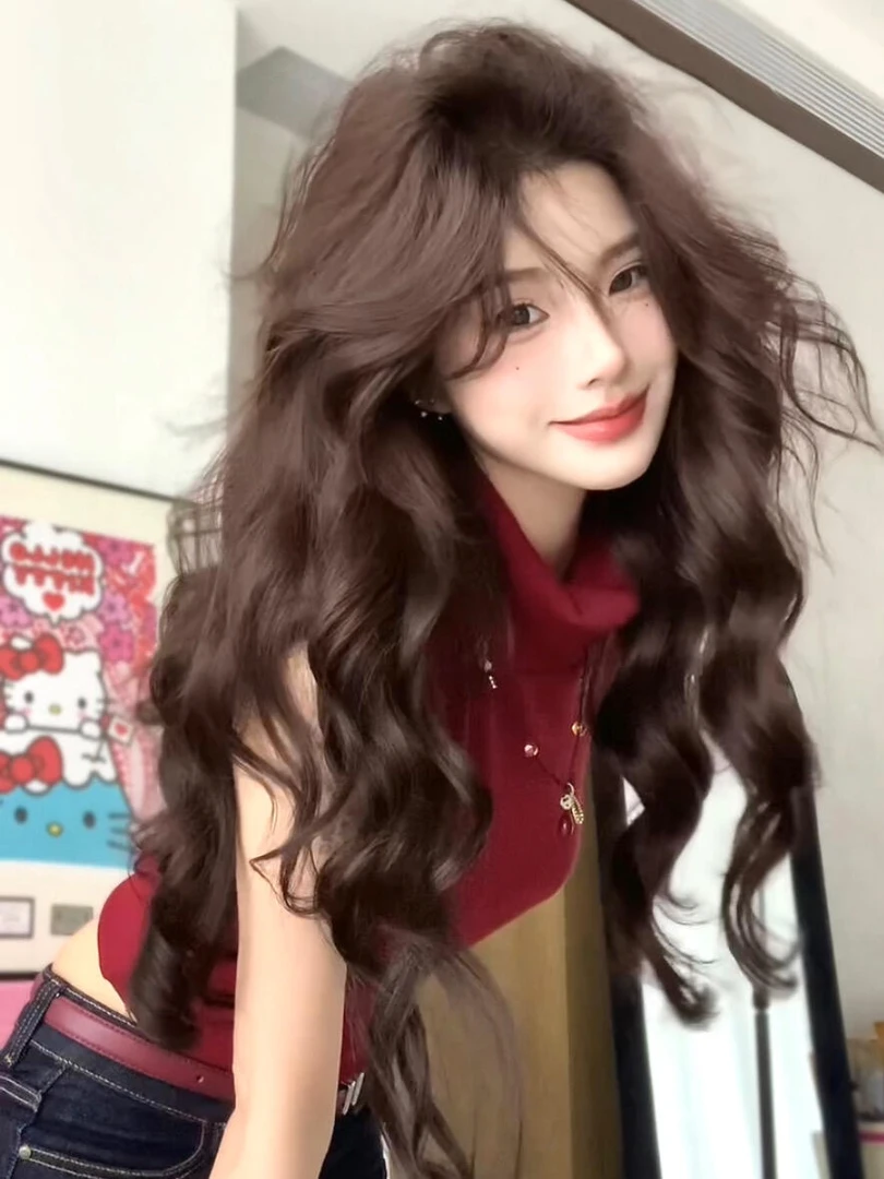 2025秋季新款气质复古长袖夹克外套搭红色针织上衣高腰长裤三件套