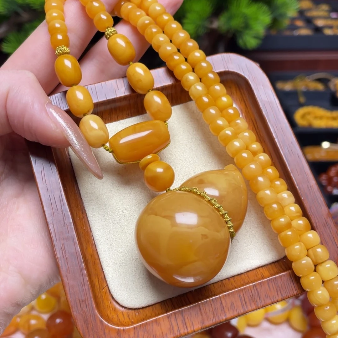 蜜蜡颈饰未镶嵌项链