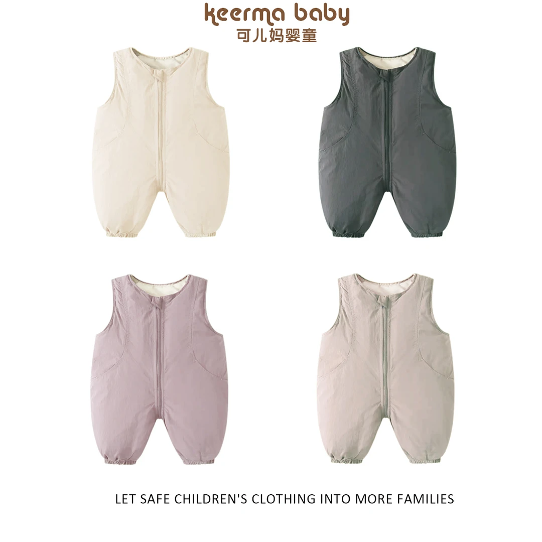 【冲锋550g加厚】背带裤男女童外穿裤子时尚秋冬季加绒连体衣