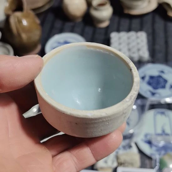 瓷片青花影青杯垫学习标本