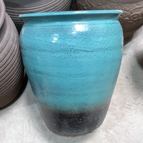 紫砂花盆口26高度31处理做工