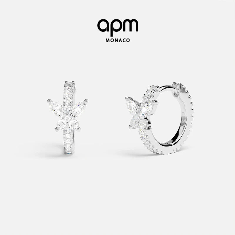 APM Monaco小巧蝴蝶耳环简约时尚气质高级设计感饰品明星同款
