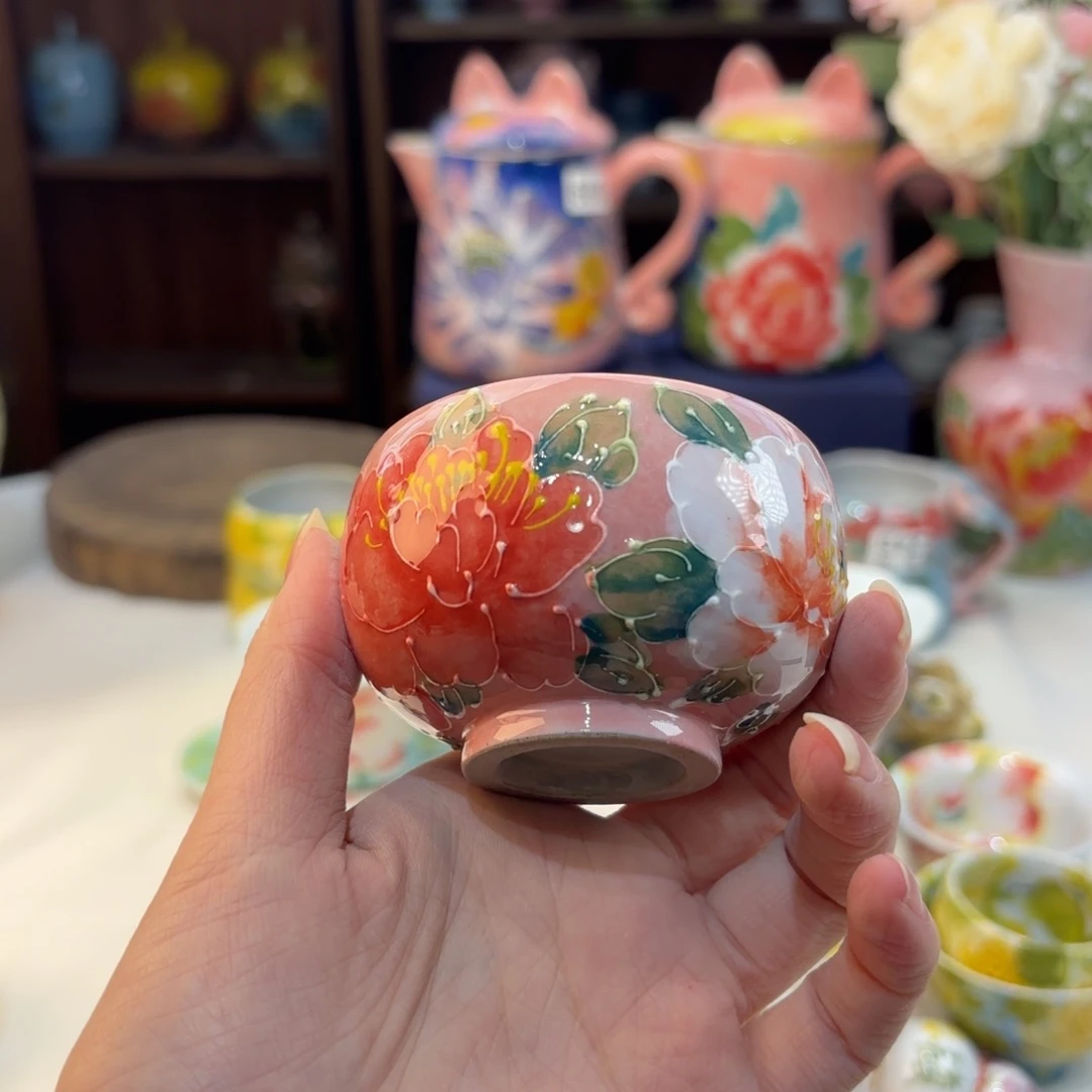 景德镇手绘高温釉下彩陶瓷茶具