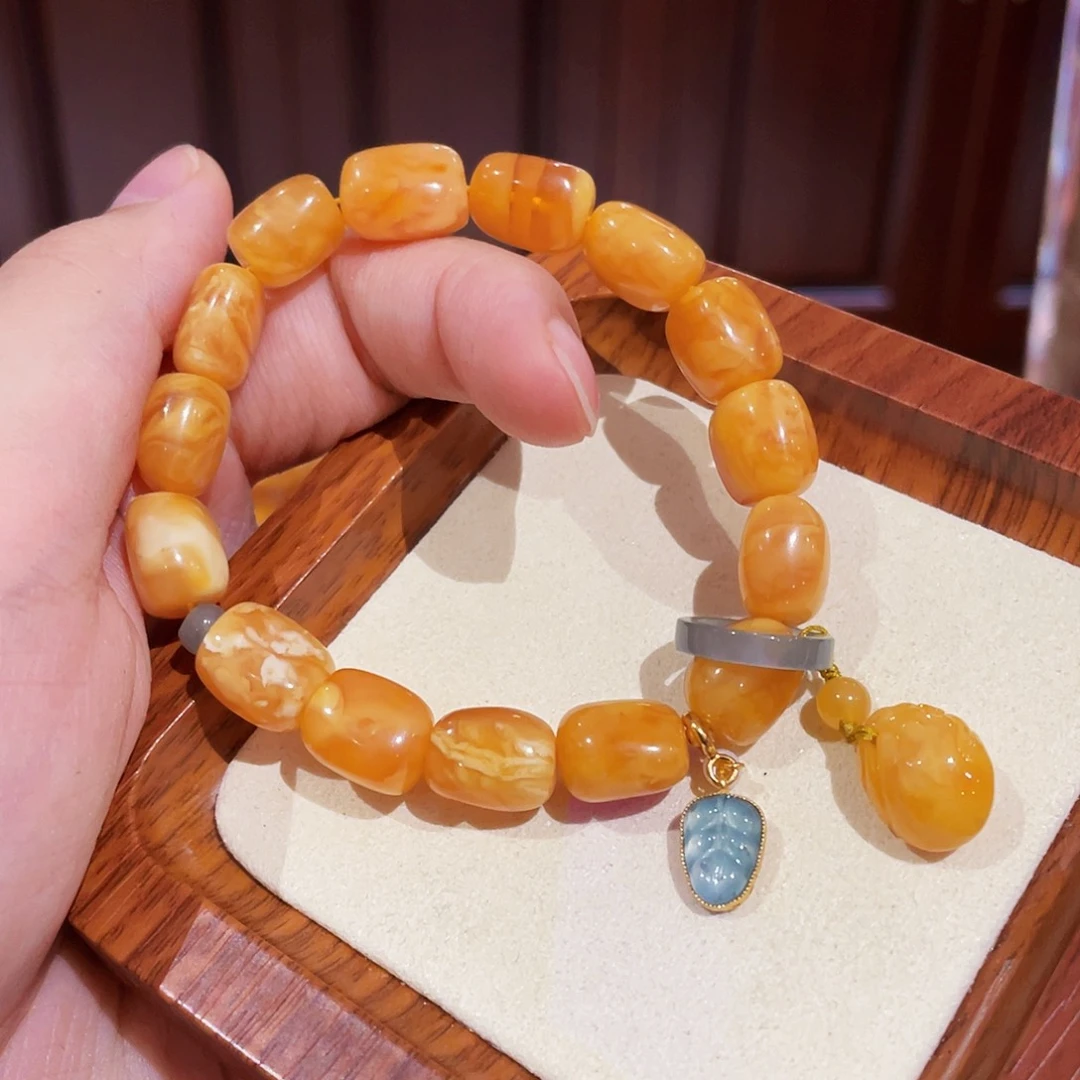 未镶嵌蜜蜡手链手串