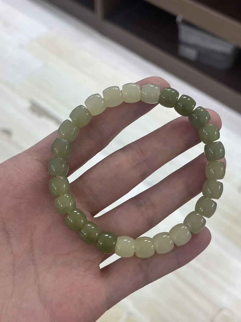 【刘云天专属】L616 和田玉直切渐变晴手串 8mm