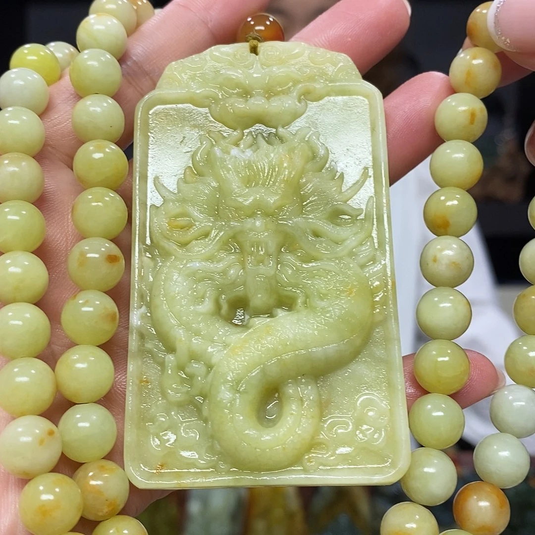 未镶嵌岫玉挂件吊坠项链