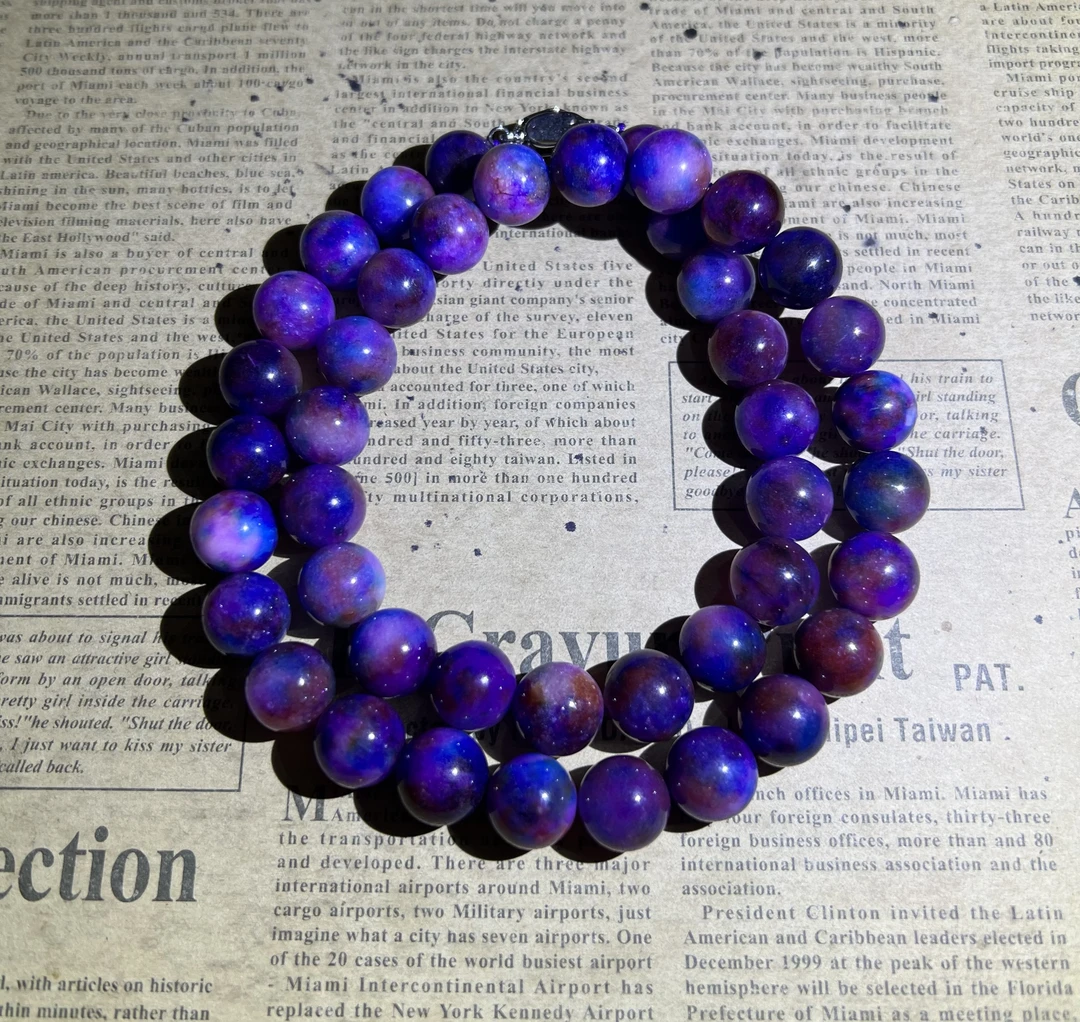 【龙华洛高中缅贸易 】龙哥精选海外特色工艺品紫串串LQ28Z035