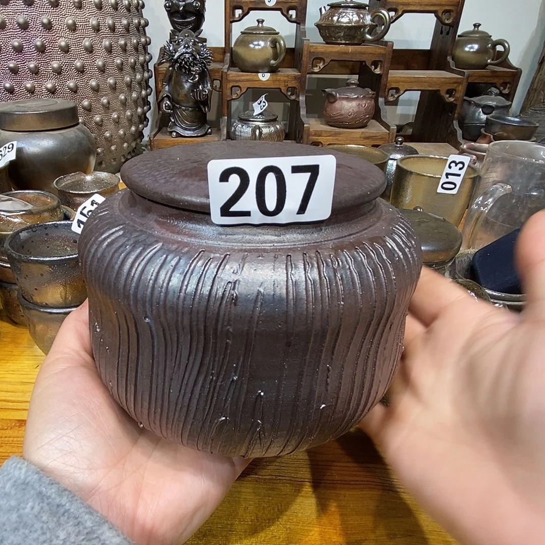 高温柴烧陶泥小罐