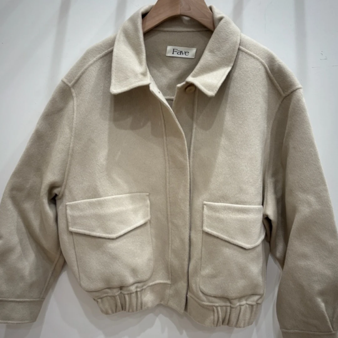 【韩原】FAVOURITE韩国秋季东大门新款翻领口袋时尚气质百搭外套