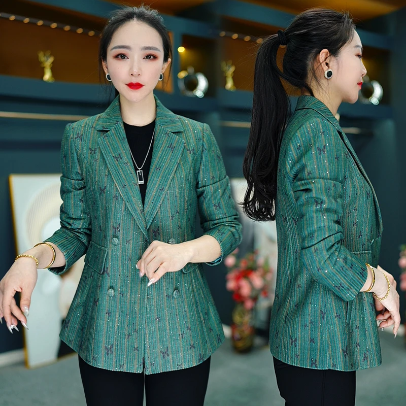 【高货定制】B282图片色妈妈春装外套小西装40岁50短款时尚中年西服