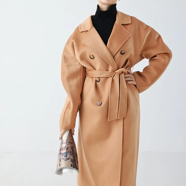 801羊绒大衣宽松百搭100小山羊绒