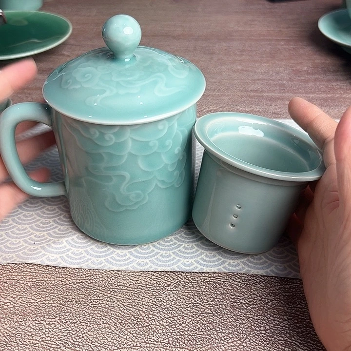 龙泉云间青瓷小米茶器