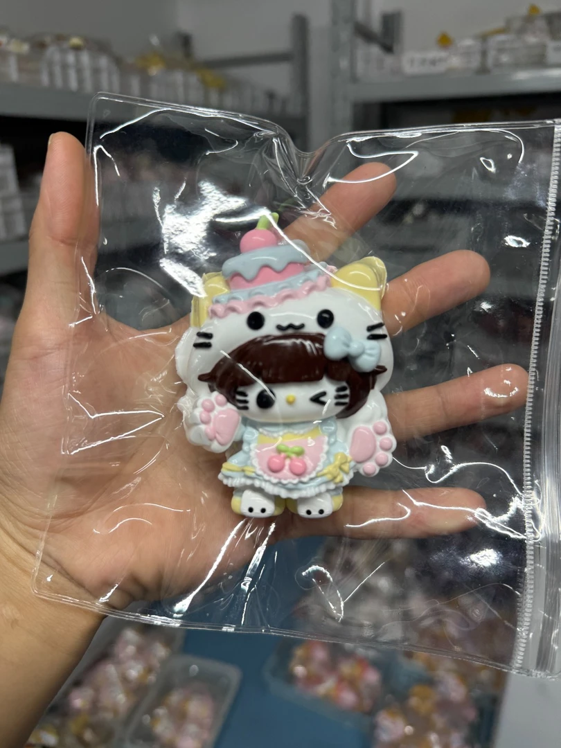 【棉花糖甜点猫KT】食品级硅胶捏捏纯手工制作瑕疵专场链接DIY