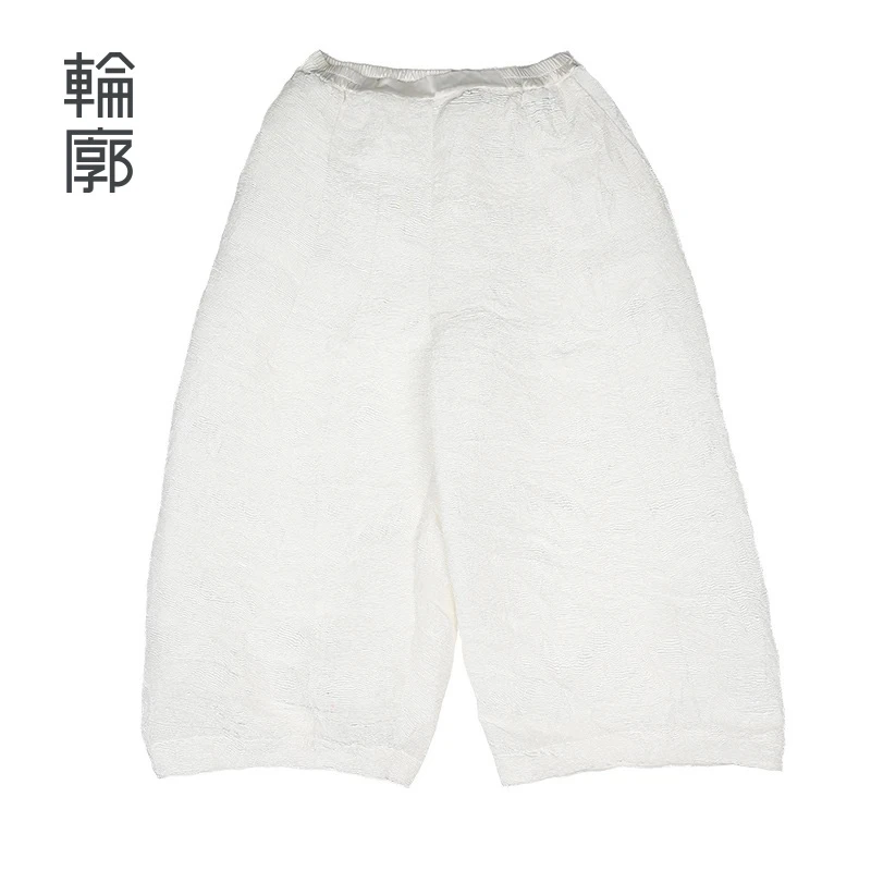 轮廓逍遥游国风新中式阔腿裤牙签褶显瘦气质百搭休闲时尚L251K020