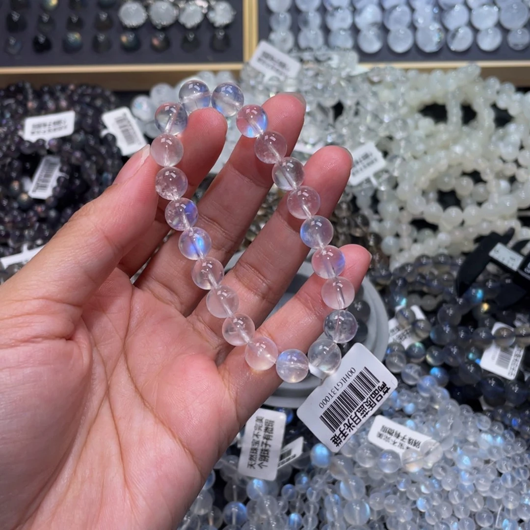 月光石手链未镶嵌行****花蓝月光手链8.8m