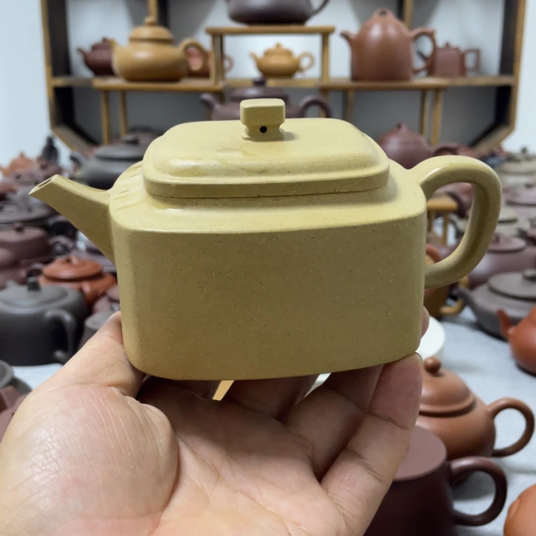 茶壶紫砂混四方壶为