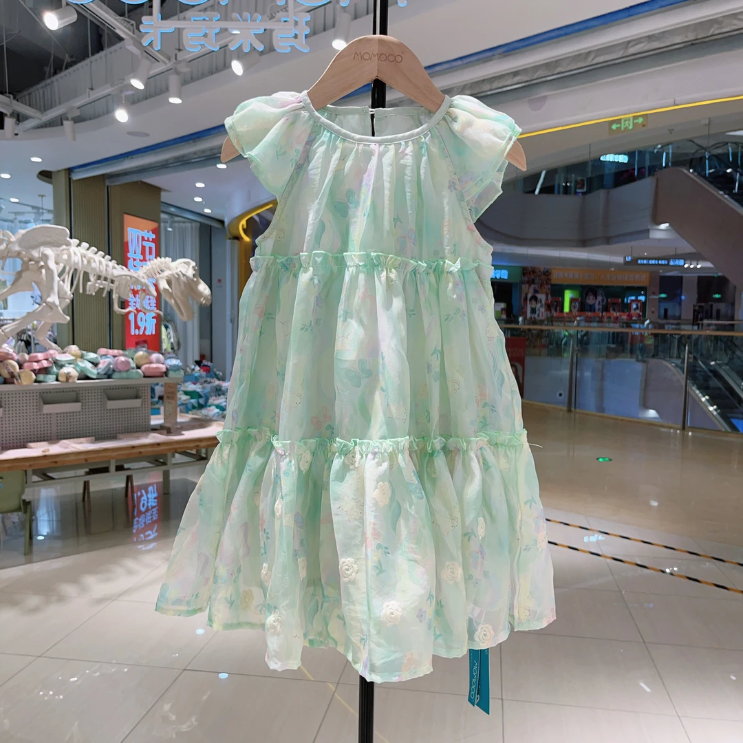 MOMOCO女童夏新韩版休闲公主裙77630470011儿童洋气童装夏季夏装